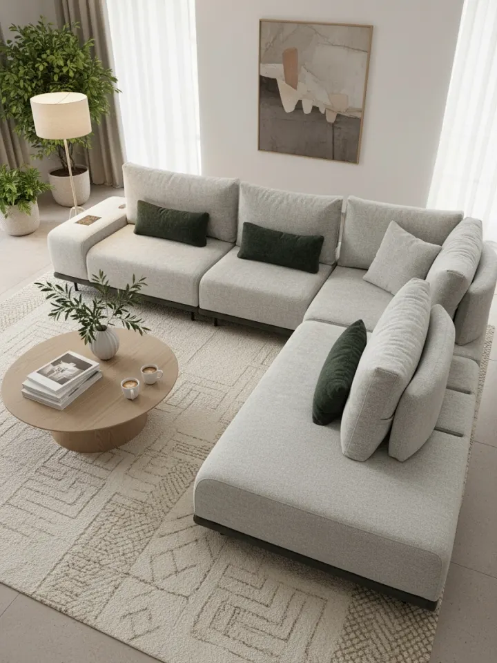 Угловые диваны Диван Пуф угловой (левый) 329 см
