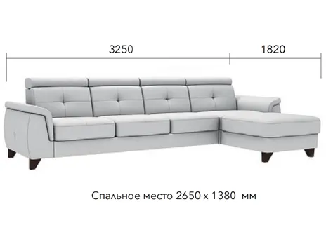 Диван Кватро угловой 325 см дельфин зеленый купить в Минске — миниатюра 4