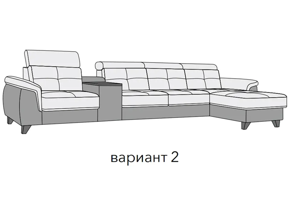 Диван Кватро П-образный 345 см — отличительные особенности данной модели, фото 2