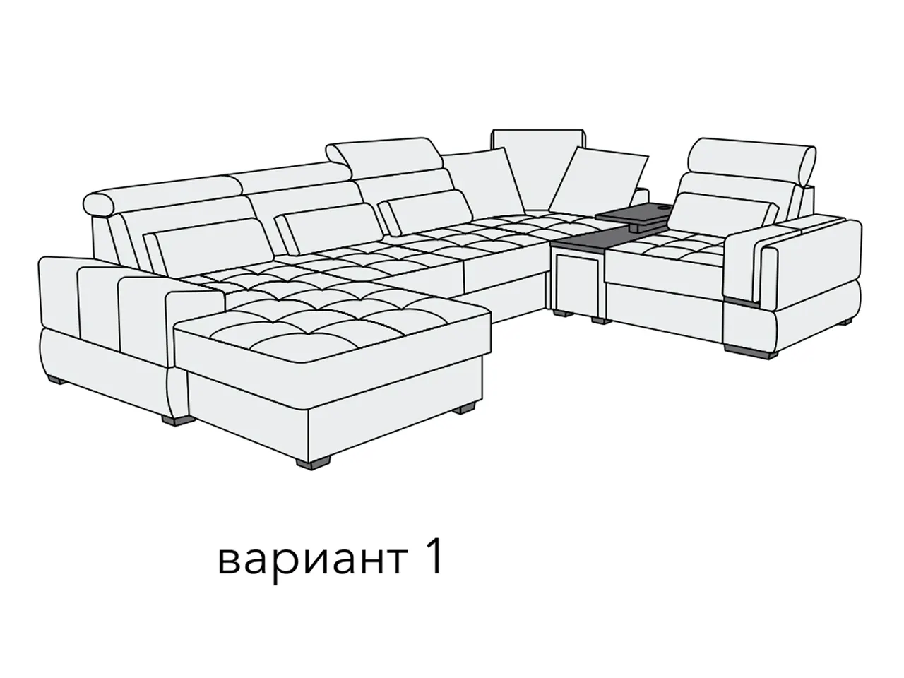 Диван Гранд прямой 227 см серый — отличительные особенности данной модели, фото 2