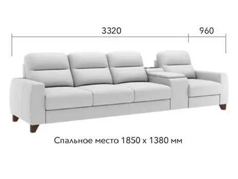 Диван Бруно прямой 332 см дельфин зеленый купить в Минске — миниатюра 4