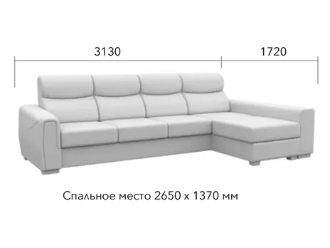 Диван Кредо угловой 313 см дельфин бежевый купить в Минске — миниатюра 4