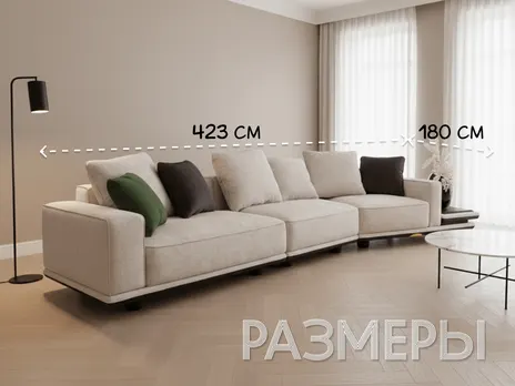 Диван Колизей Плюс угловой 423 см бежевый Прямой 423 см купить в Минске — миниатюра 2