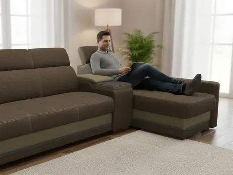Диван Браво Люкс угловой 339 см коричневый купить в Минске — миниатюра 6