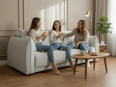 Диван Cloud прямой 245 см микровелюр серый тик-так / пантограф купить в Минске — миниатюра 10