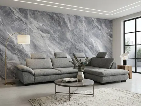 Стеновая бамбуковая панель Marmara glossy carbon A connect Мрамор глянцевый карбон 2800×1100×8 мм (1 шт = 3,08 кв.м) Панели стеновые и потолочные серый купить в Минске