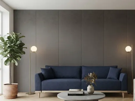 Стеновая бамбуковая панель Plane textile grey carbon matt Ровный текстиль серый 2800×1080×8 мм (1 шт = 3,024 кв.м) Панели стеновые и потолочные серый купить в Минске
