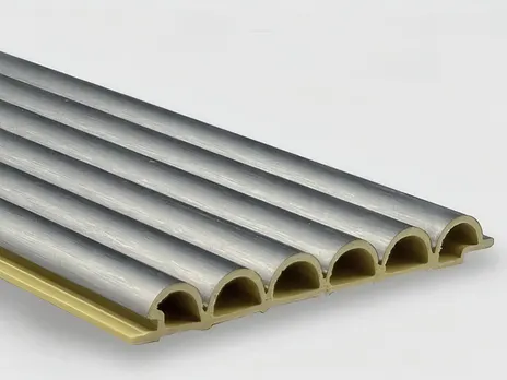 Рифленая бамбуковая панель Pipe silver metal 2800×123×15 мм (1 шт = 0,3444 кв.м) Панели стеновые и потолочные серый купить в Минске — миниатюра 5
