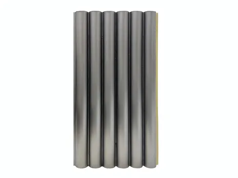 Рифленая бамбуковая панель Pipe silver metal 2800×123×15 мм (1 шт = 0,3444 кв.м) Панели стеновые и потолочные серый купить в Минске — миниатюра 4