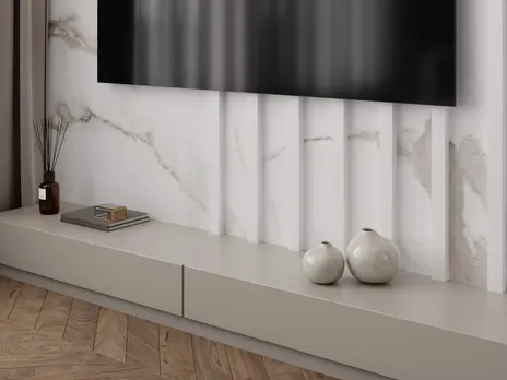Стеновая бамбуковая панель Calacatta Gold matt C connect Калакатта золотой матовый 2800×1080×5 мм (1 шт = 3,024 кв.м) Панели стеновые и потолочные бежевый купить в Минске — миниатюра 5