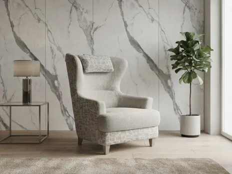 Стеновая бамбуковая панель Calacatta White glossy B connect Калакатта белый глянцевый 2800×1100×5 мм (1 шт = 3,08 кв.м) Панели стеновые и потолочные белый купить в Минске
