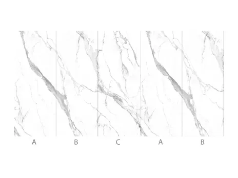 Стеновая бамбуковая панель Calacatta White glossy A connect Калакатта белый глянцевый 2800×1100×5 мм (1 шт = 3,08 кв.м) Панели стеновые и потолочные купить в Минске — миниатюра 3