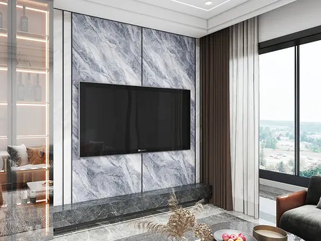 Стеновая бамбуковая панель Marmara glossy carbon A connect Мрамор глянцевый карбон 2800×1080×8 мм (1 шт = 3,024 кв.м) Панели стеновые и потолочные серый купить в Минске — миниатюра 5