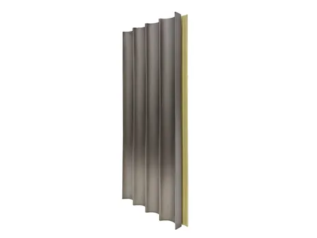 Рифленая бамбуковая панель Wave dark metal 2800×100×15 мм (1 шт = 0,28 кв.м) Панели стеновые и потолочные серый купить в Минске — миниатюра 2