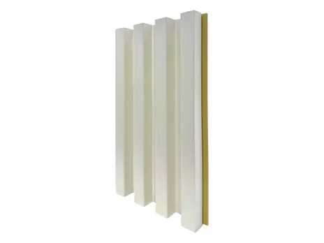 Рифленая бамбуковая панель Classic soft white 2800×160×22 мм (1 шт = 0,448 кв.м) Панели стеновые и потолочные белый купить в Минске — миниатюра 3