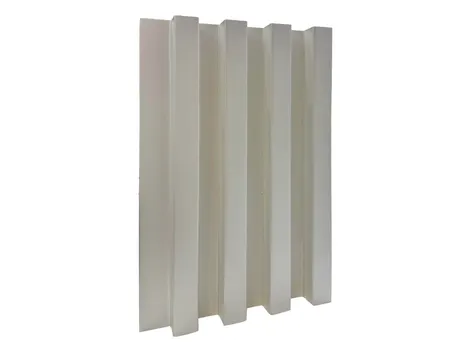 Рифленая бамбуковая панель Classic soft white 2800×160×22 мм (1 шт = 0,448 кв.м) Панели стеновые и потолочные белый купить в Минске — миниатюра 2