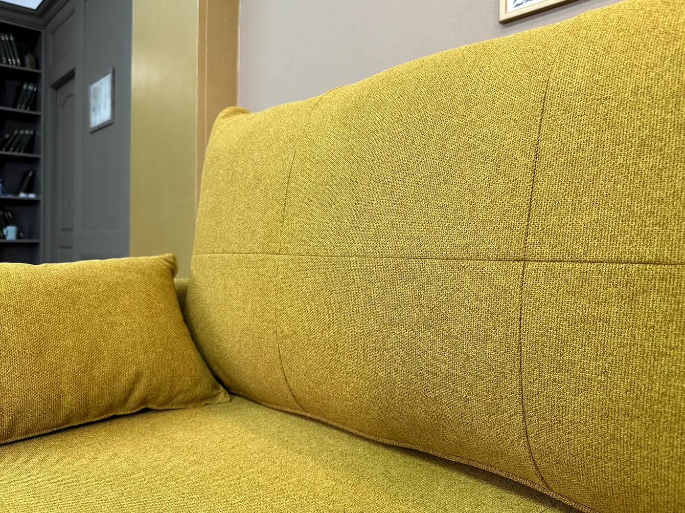 Диван Альсей Шеф прямой 220 см горчичный тик-так / пантограф велюр горчичный купить в Минске — миниатюра 6