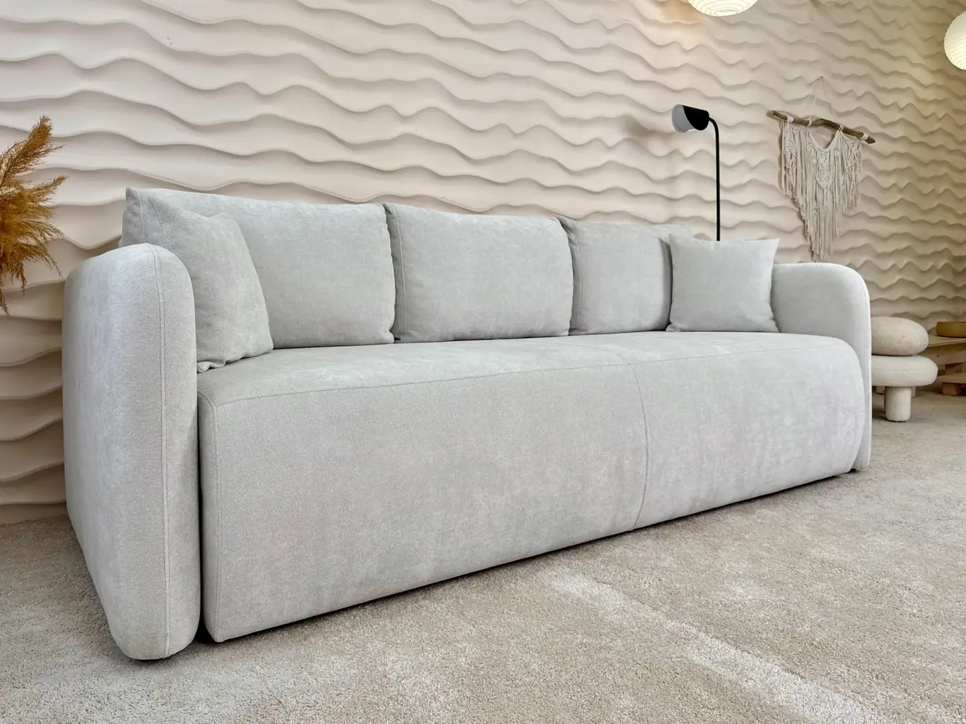 Диван Тисса Оранжевый прямой 228 см синий тик-так / пантограф шенил синий купить в Минске — миниатюра 11