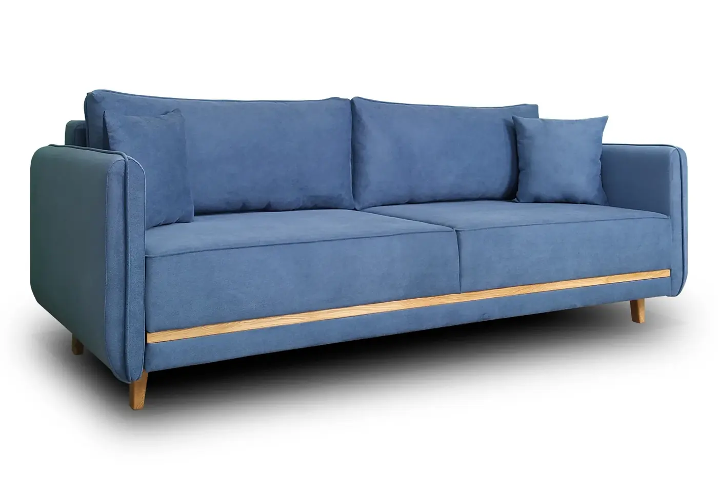 Диван Виша Верона прямой 220 см синий тик-так / пантограф велюр синий купить в Минске — фото 2
