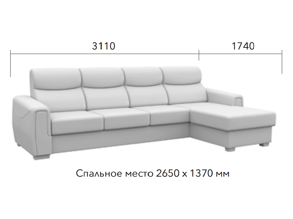 Диван Кредо угловой 311 см (фото 4) — купить по выгодной цене в Минске