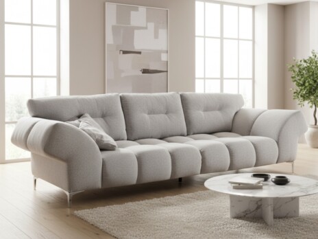 Диван Бурбон прямой нераскладной 265 см серый — купить по выгодной цене в Минске