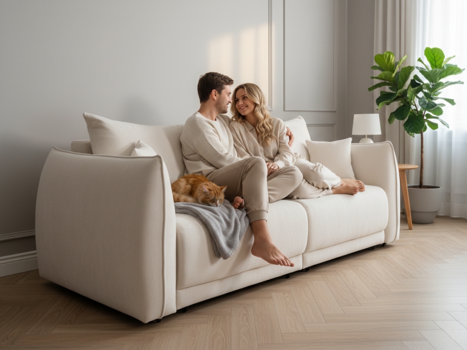 Диван Cloud прямой 245 см белый (фото 12) — купить по выгодной цене в Минске