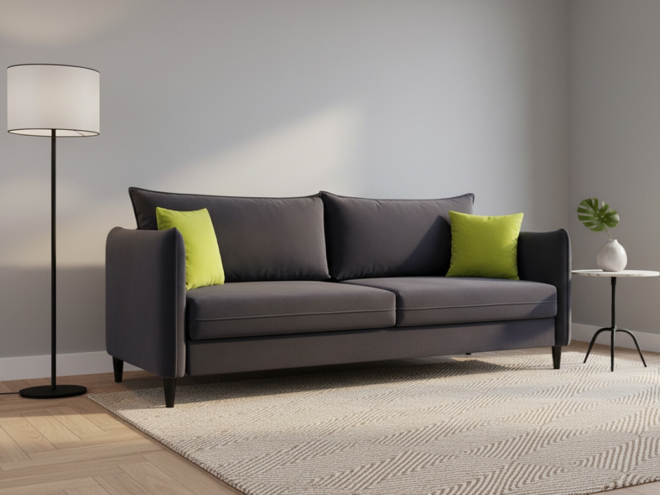 Диван-кровать Айва прямой 220 см фиолетовый — купить по выгодной цене в Минске