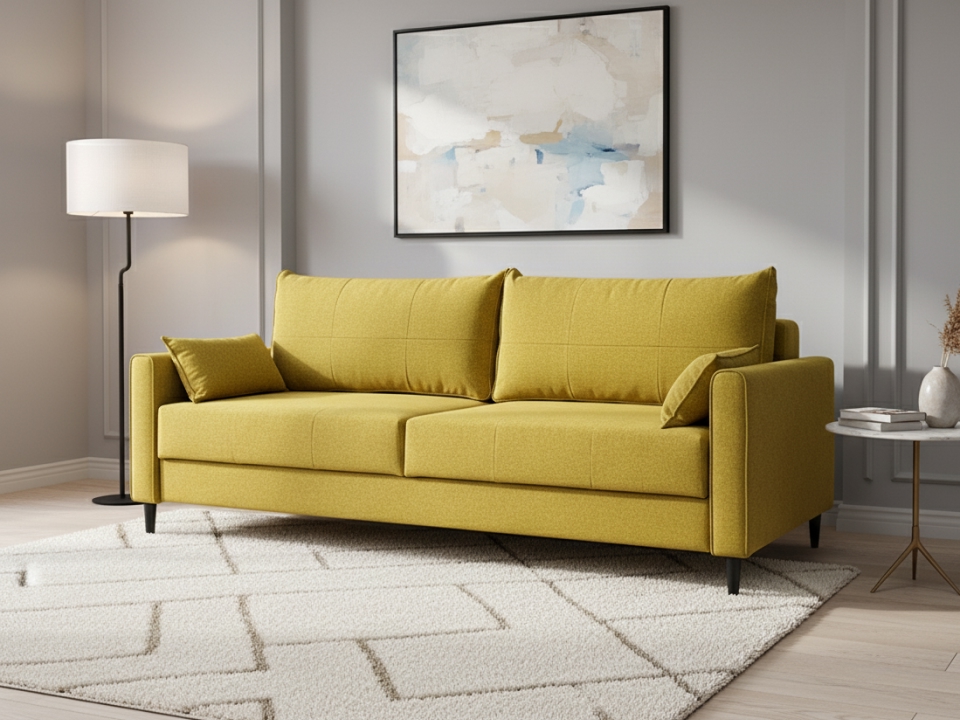 Диван Альсей прямой 220 см горчичный — купить по выгодной цене в Минске