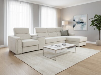 Диван Кредо угловой 362 см светлый велюр — купить по выгодной цене в Минске