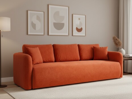 Диван-кровать Тисса прямой 228 см оранжевый — купить по выгодной цене в Минске