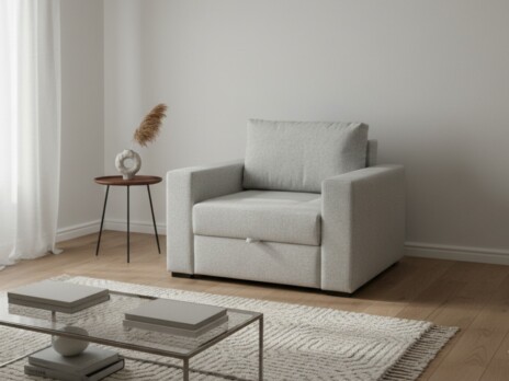 Кресло-кровать Пингвин 9М 108 см шенилл светло-серый — купить по выгодной цене в Минске