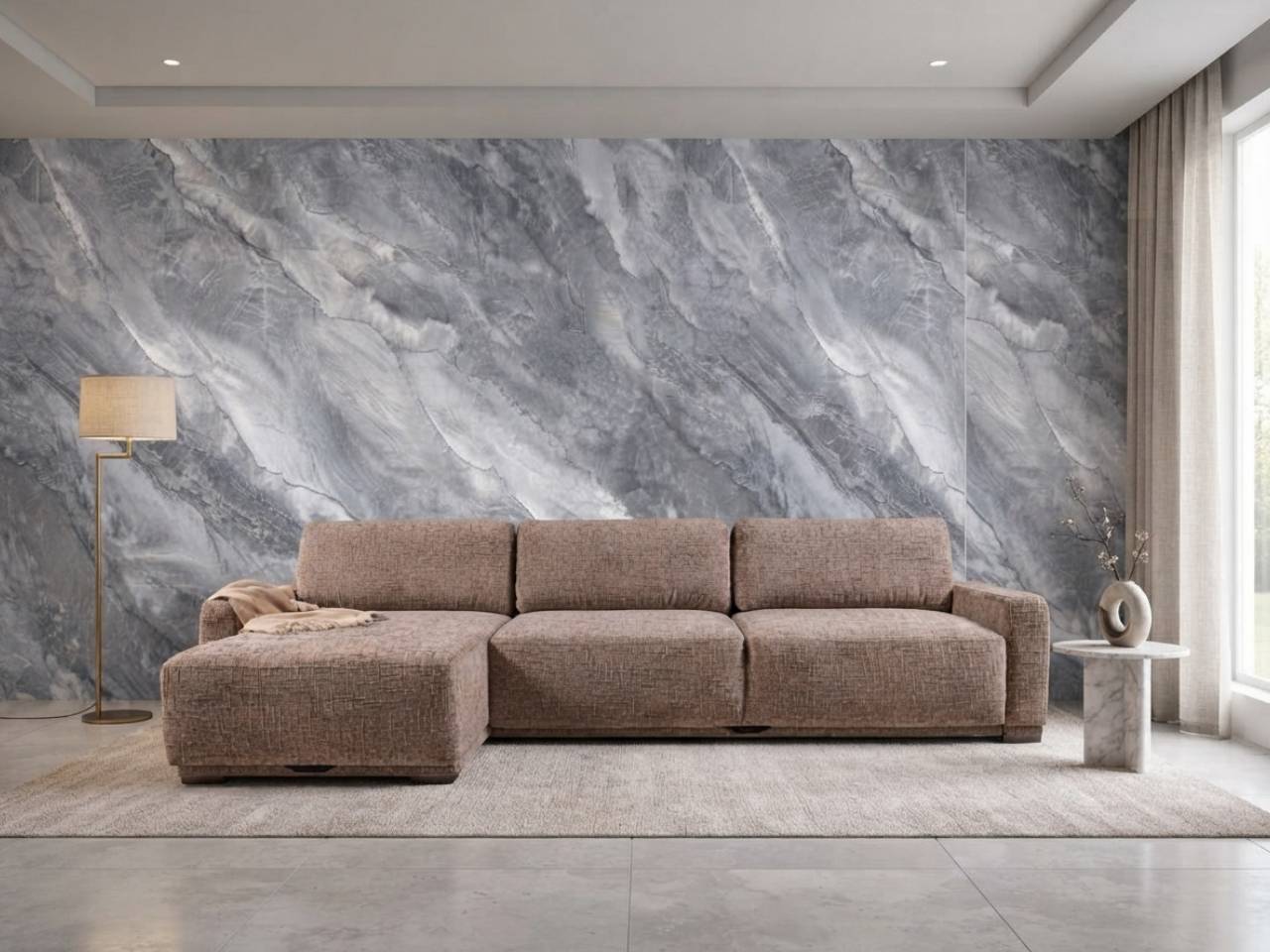 Стеновая бамбуковая панель Marmara glossy carbon C connect Мрамор глянцевый карбон 2800×1100×8 мм (1 шт = 3,08 кв.м) — купить по выгодной цене в Минске